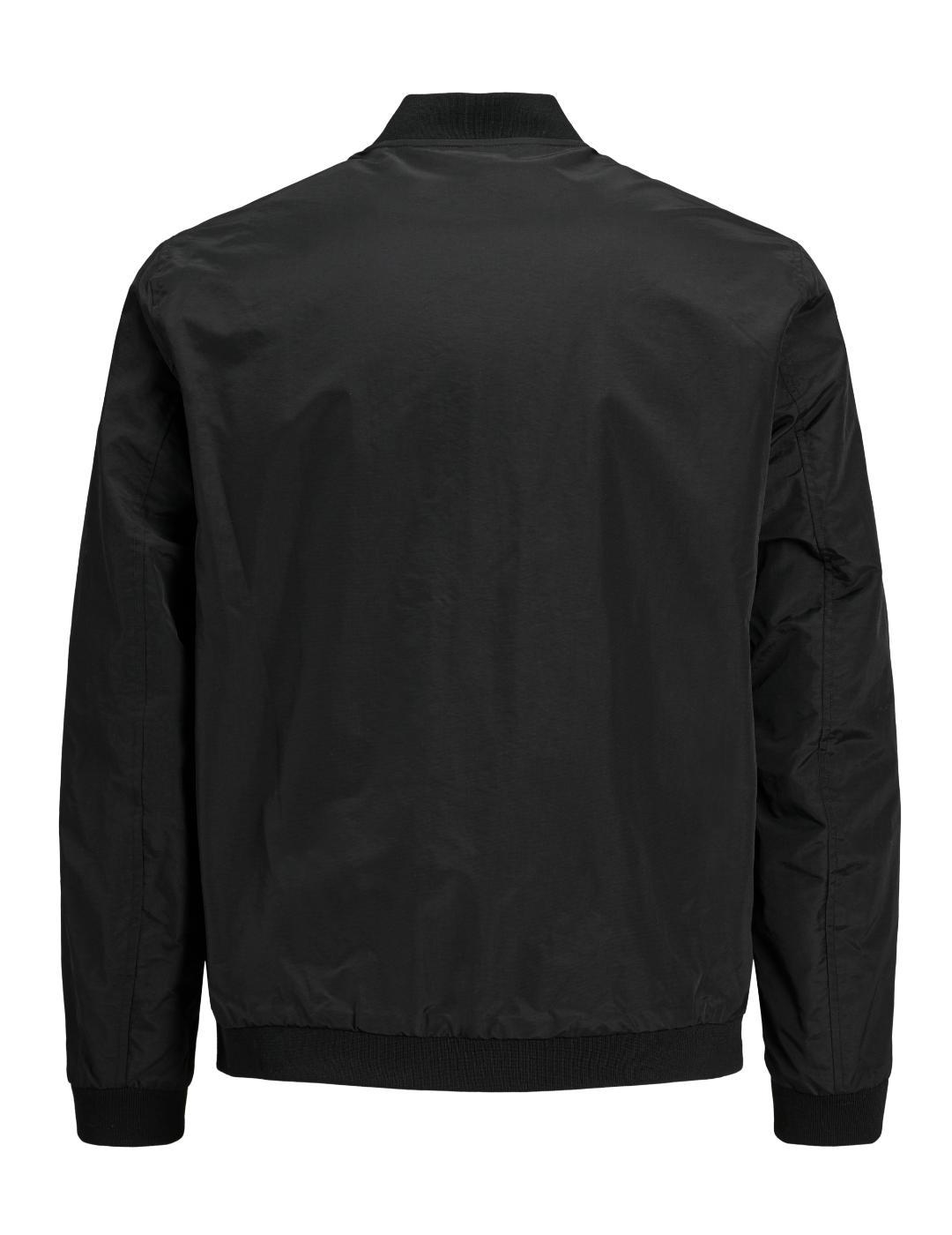 Bomber Jack Jones Rush negra con cremallera para hombre