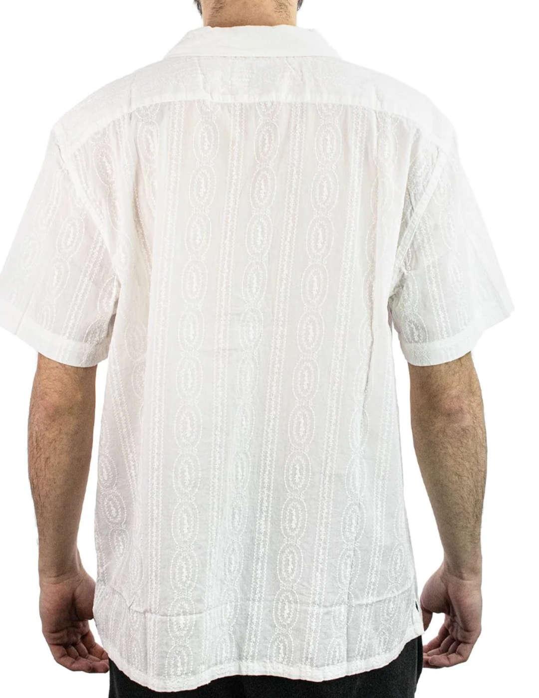 Camisa Levi's bordada white manga corta de hombre