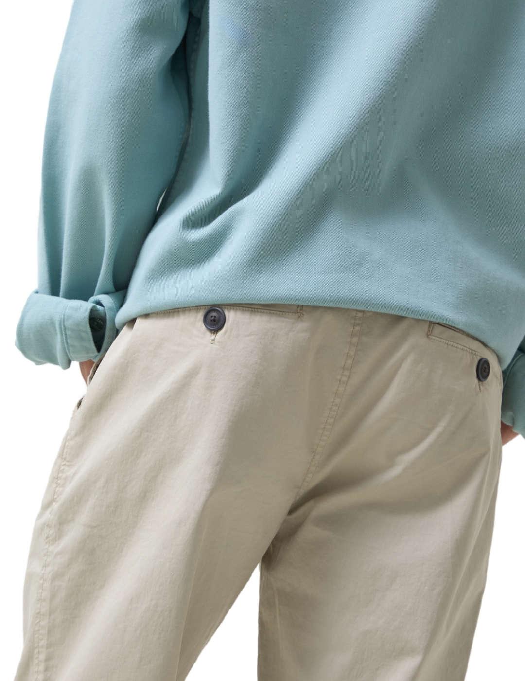 Pantalones Altonadock beige estilo chino cordón para hombre