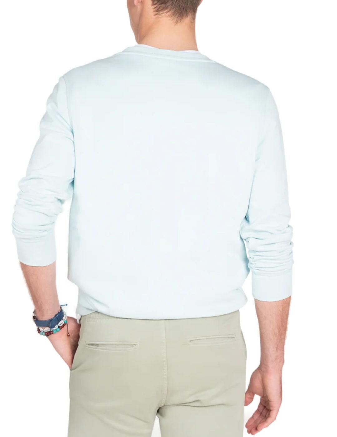 Sudadera Harper Retro turquesa sin capucha para hombre