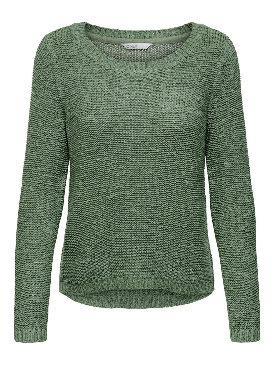 Jersey de Only Geena verde de punto calado de mujer
