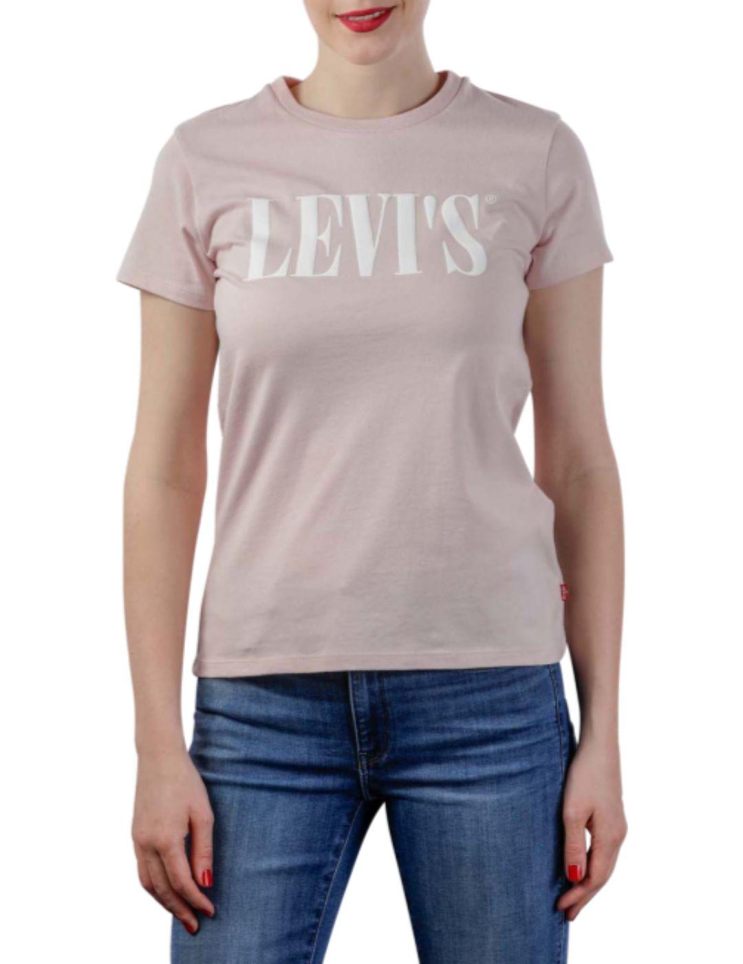 THE PERFECT TEE SERIF LOGO SEPIA ROSE G-X