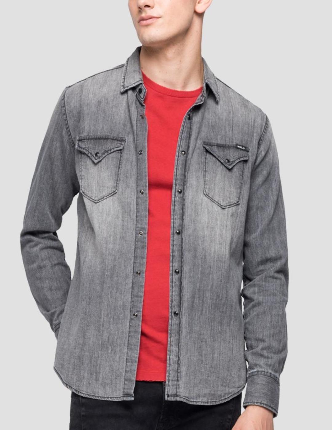 CAMISA VAQUERA GRIS M4860B.154749.096- X