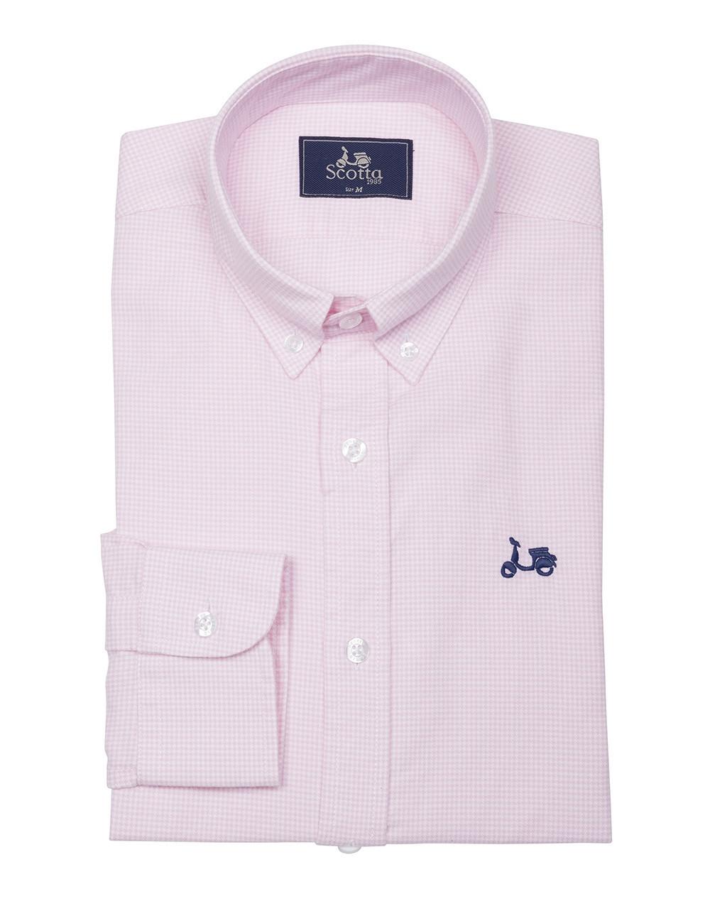 Camisa scotta regular fit rosa hombre -X