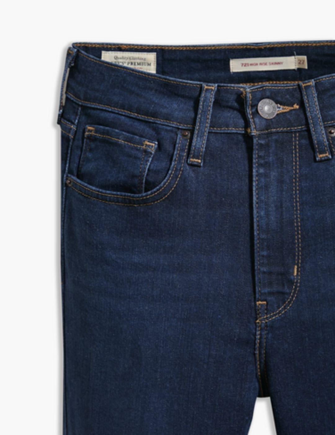 Vaquero Levis 721 en tono azul marino para mujer-z