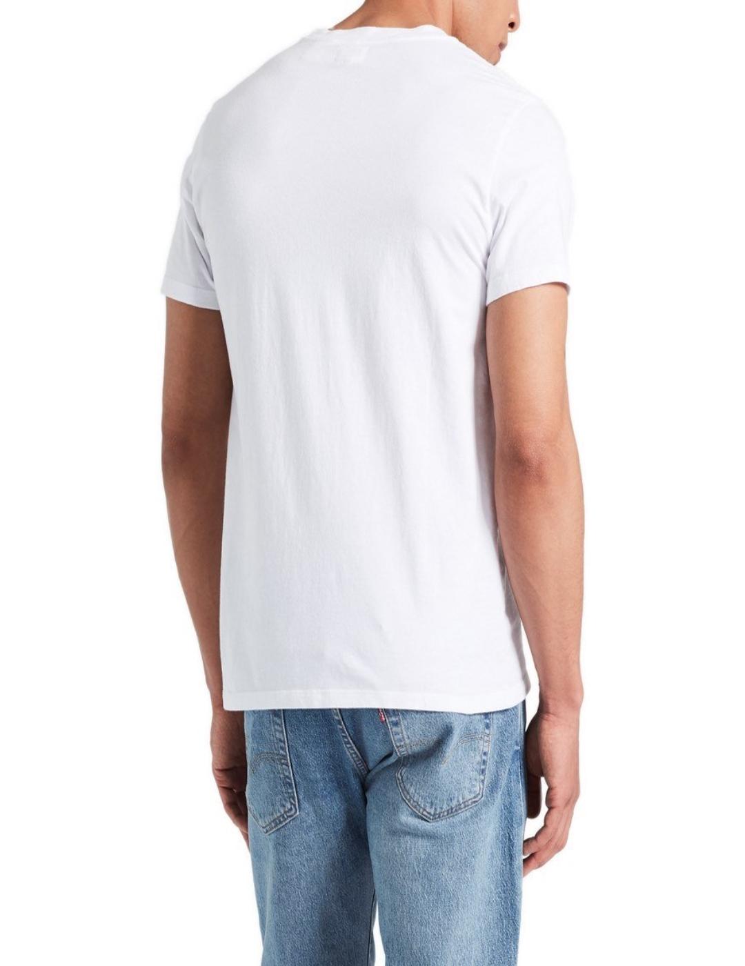 Camiseta Levi´s blanca de manga corta, cuello redondo hombre