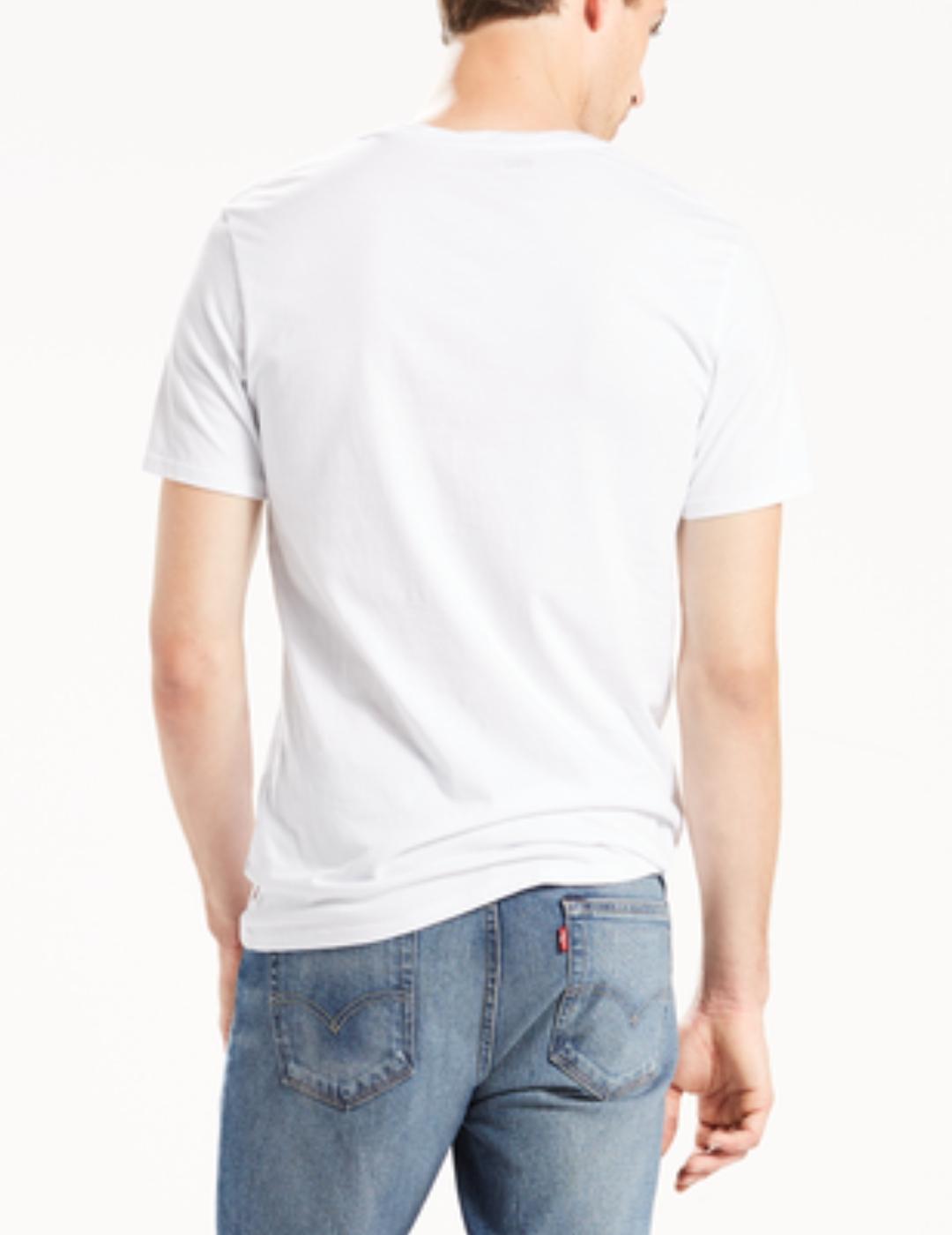 Camiseta levis logo blanco manga corta hombre-