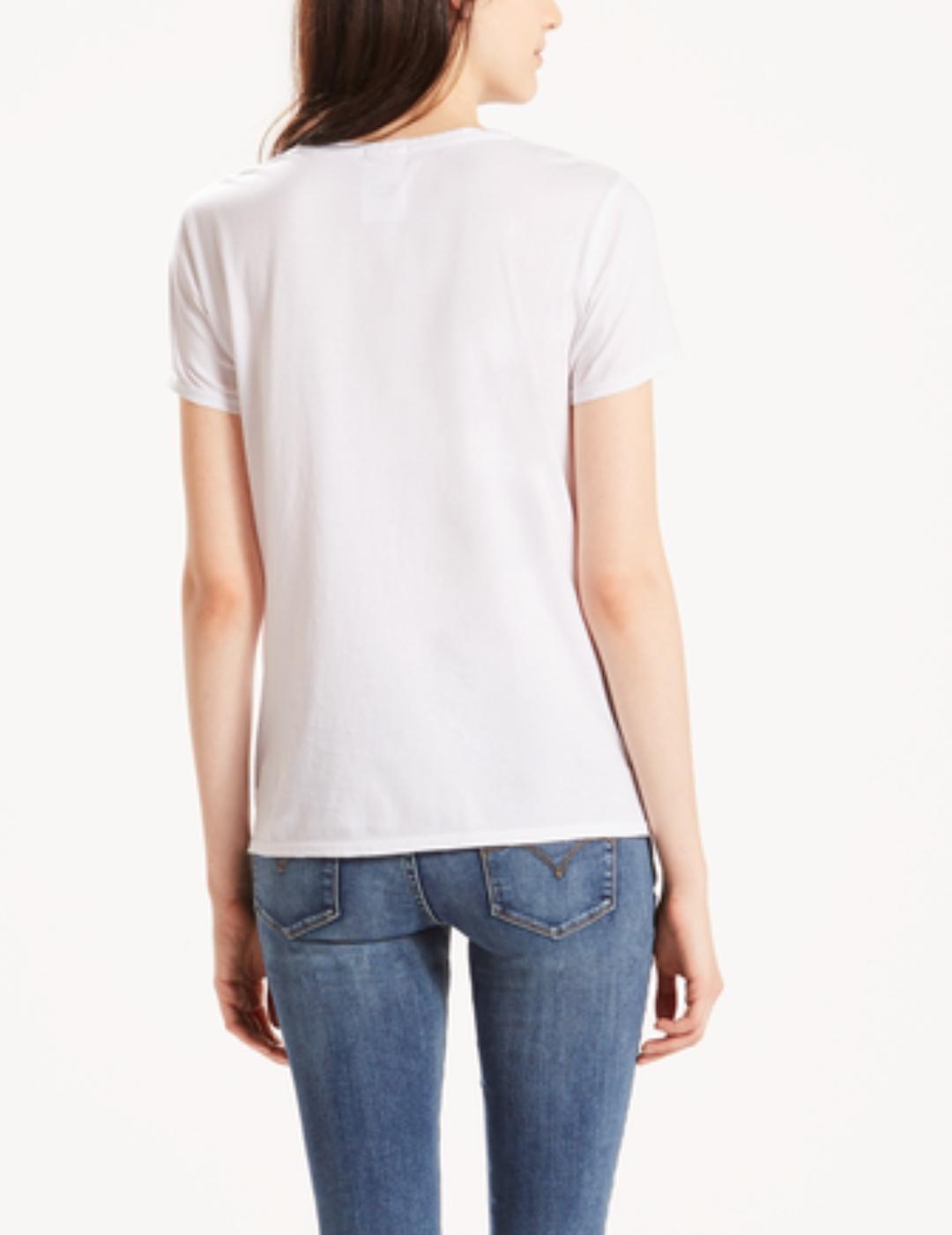 Camiseta levis logo blanca manga corta mujer- 