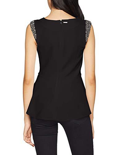 Top Guess negro manga sisa pedreria de mujer