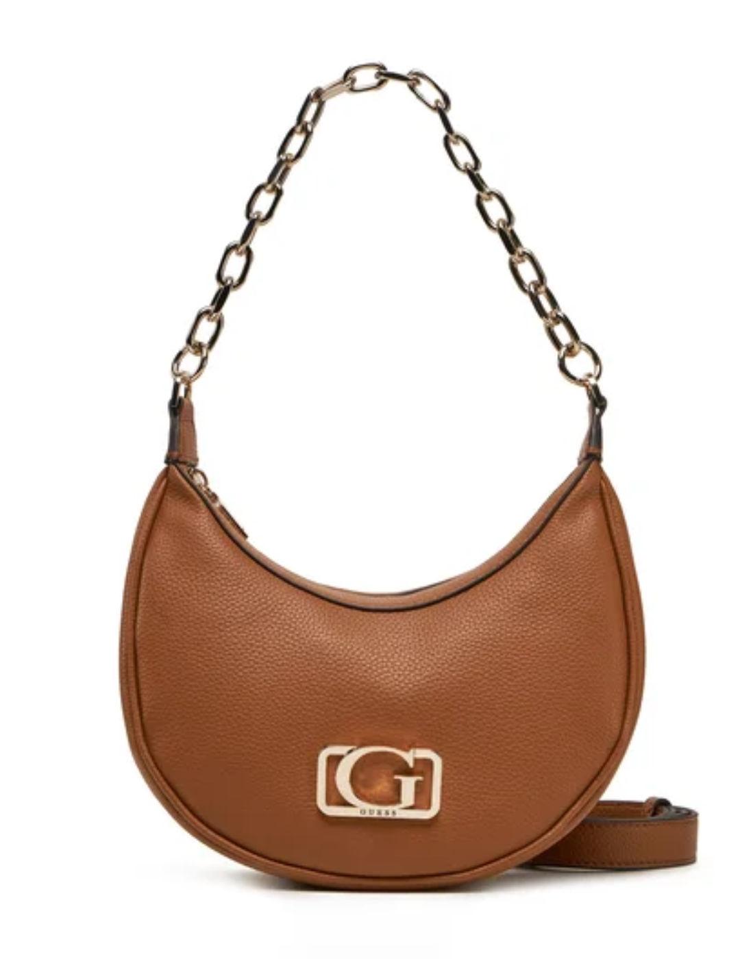Bolso Guess Circle de hombro camel medialuna para mujer GUESS para ...